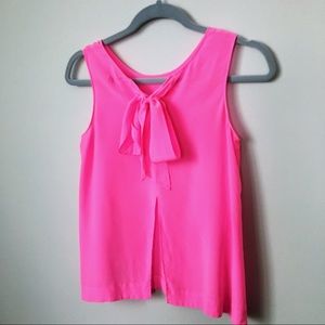 MADEWELL • 100% Silk Bright Pink Top